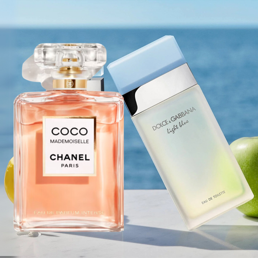 2 Parfums CHANEL COCO MADEMOISELLE EAU DE PARFUM 100ML et Dolce & Gabbana Light Blue Eau de Toilette Women's Perfume Spray 100ml