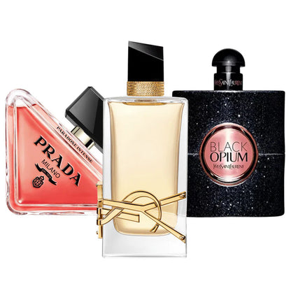 3 Parfums Prada Paradoxe, Black Opium Yves Saint Laurent, Libre (Eau de Parfum) - 100Ml